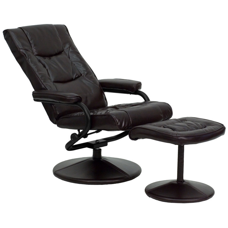 Charlton Home 20" Manual Swivel Recliner with Ottoman & Reviews | Wayfair
